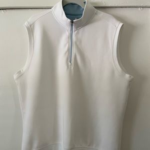 Johnnie-O White Quarter Zip Vest